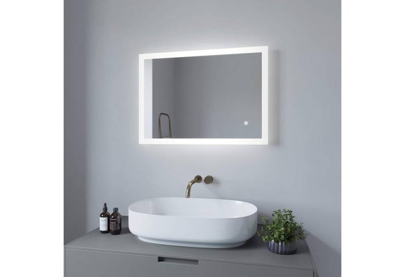 AQUABATOS Badspiegel Lichtspiegel Badezimmerspiegel mit Licht LED Spiegel 50x70 80x60 cm, Touch Schalter Dimmbar Memory-Funktion Badspiegel mit Beleuchtung von AQUABATOS
