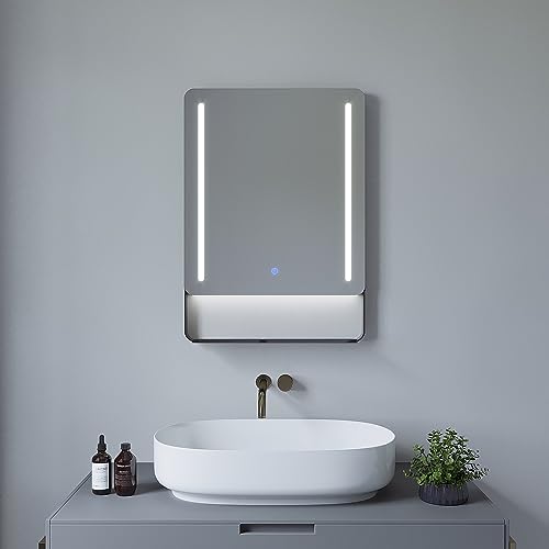 AQUABATOS Badspiegel mit Beleuchtung und Ablage Schwarz 50x70cm Aluminium Vollrahmen Badezimmerspiegel mit LED Licht Antibeschlag Beschlagfrei Spiegelheizung Touch Schalter Dimmbar für Wandschalter AQUABATOS Badspiegel mit Beleuchtung und Ablage Schwarz 50x70cm Aluminium Vollrahmen Badezimmerspiegel mit LED Licht Antibeschlag Beschlagfrei Spiegelheizung Touch Schalter Dimmbar für Wandschalter von AQUABATOS