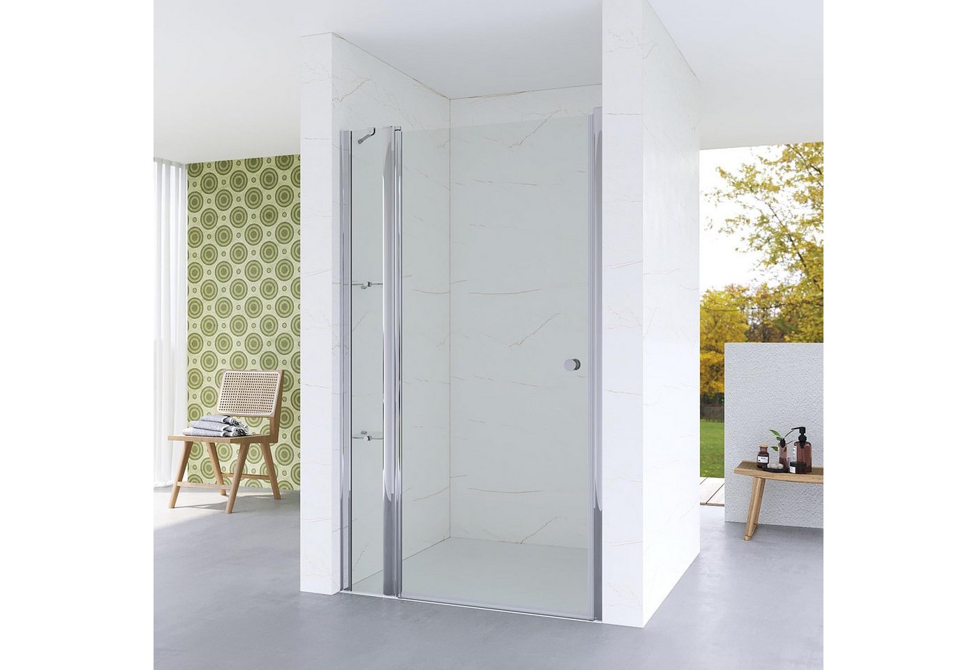 AQUABATOS Dusch-Pendeltür Nischentür Duschtür Nische Pendeltür Duschkabine Duschabtrennung Glas, 90x187 cm, 5 mm ESG Sicherheitsglas, links und rechts montierbar,Verstellbereich: bis zu 30 mm,Klarglas AQUABATOS Dusch-Pendeltür Nischentür Duschtür Nische Pendeltür Duschkabine Duschabtrennung Glas, 90x187 cm, 5 mm ESG Sicherheitsglas, links und rechts montierbar,Verstellbereich: bis zu 30 mm,Klarglas von AQUABATOS