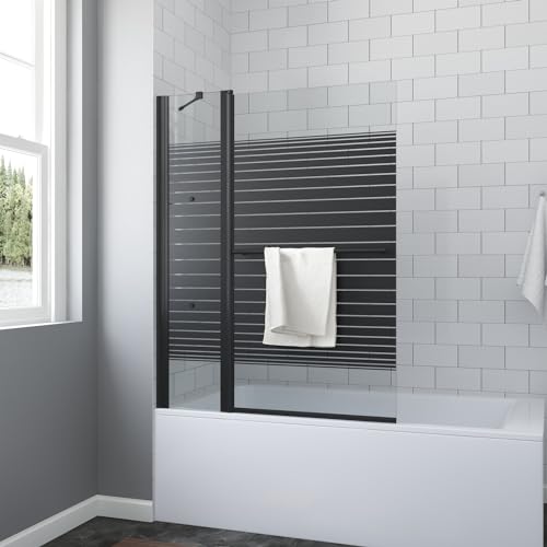 AQUABATOS Duschabtrennung Badewanne mit Handtuchhalter schwarz 110 x 140 cm Badewannenaufsatz 2 Teilig Duschtrennwand Faltwand Badewannenfaltwand Dusche Festteil Eckregale Duschablage 5 mm ESG NANO AQUABATOS Duschabtrennung Badewanne mit Handtuchhalter schwarz 110 x 140 cm Badewannenaufsatz 2 Teilig Duschtrennwand Faltwand Badewannenfaltwand Dusche Festteil Eckregale Duschablage 5 mm ESG NANO von AQUABATOS