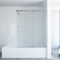 AQUABATOS Duschwand für Badewanne mit Schiebetür aus Einscheiben Sicherheitsglas Echtglas 6 mm mit Nano Beschichtung Badewannenaufsatz AQUABATOS Duschwand für Badewanne mit Schiebetür aus Einscheiben Sicherheitsglas Echtglas 6 mm mit Nano Beschichtung Badewannenaufsatz von AQUABATOS