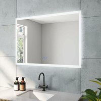Aquabatos - Badspiegel Badezimmerspiegel mit led Beleuchtung (warmweiß 3000K, naturweiß 4500K, kaltweiß 6400K), 100x70 cm, Antibeschlag, Touch von AQUABATOS