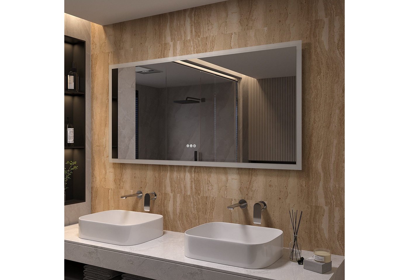 AQUABATOS LED-Lichtspiegel Spiegel mit Beleuchtung Badezimmerspiegel Wandspiegel 140x70cm AQUABATOS LED-Lichtspiegel Spiegel mit Beleuchtung Badezimmerspiegel Wandspiegel 140x70cm von AQUABATOS