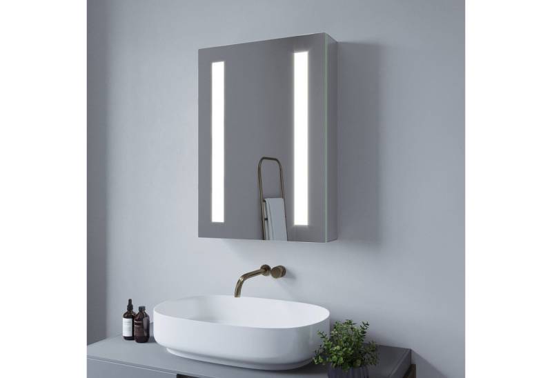 AQUABATOS Spiegelschrank Bad Spiegelschrank mit Led Beleuchtung Bad Spiegel Schrank (mit Ablage,mit Steckdose, dimmbar,IR-Sensor, Memory-Funktion) Anti-Beschlag von AQUABATOS