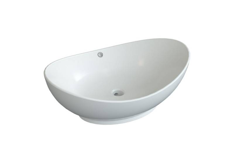 AQUABATOS Waschbecken Aufsatzwaschbecken mit/ohne Hahnloch rund oval eckig 30 40 50 60cm (Handwaschbecken Gäste wc Waschbecken klein Wandmontage ohne Unterschrank modern, mit ohne Überlauf wählbar,Ultradünner Rand), verschiedene Montagemöglichkeiten von AQUABATOS