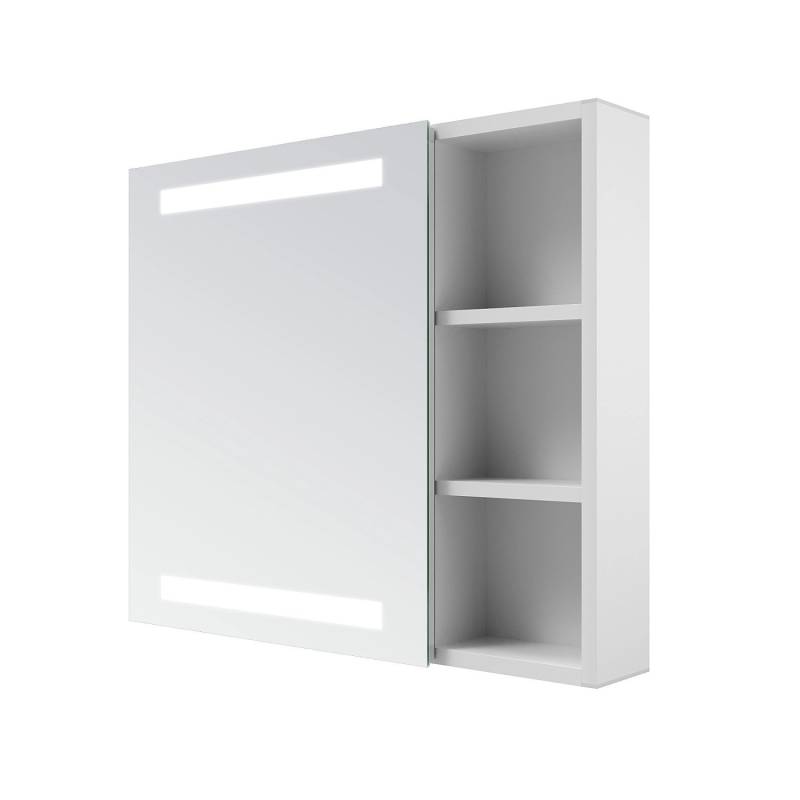 Aquabatos Bad Spiegelschrank LED Badschrank Badspiegel mit Beleuchtung 70 x 60 cm Linksoffener Badezimmerschrank mit Steckdose Antibeschlag von AQUABATOS