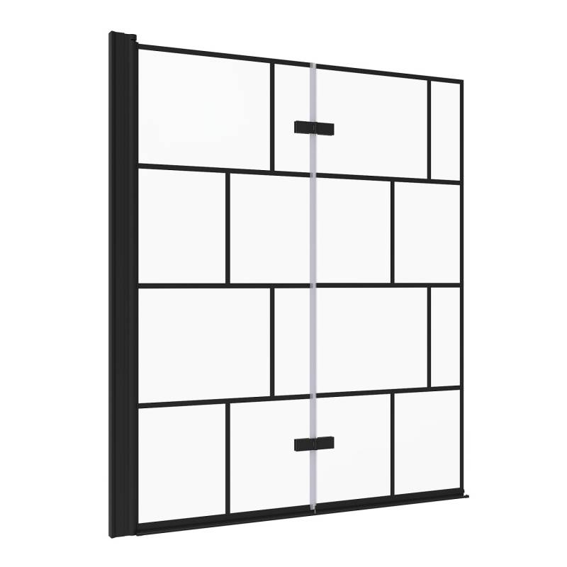 Aquabatos Badewannenfaltwand Schwarz Kariert Badewannenaufsatz 120 x 140 cm Duschwand 2-tlg. Faltwand 5 mm Glaswand ESG Einscheiben-Sicherheitsglas Aquabatos Badewannenfaltwand Schwarz Kariert Badewannenaufsatz 120 x 140 cm Duschwand 2-tlg. Faltwand 5 mm Glaswand ESG Einscheiben-Sicherheitsglas von AQUABATOS