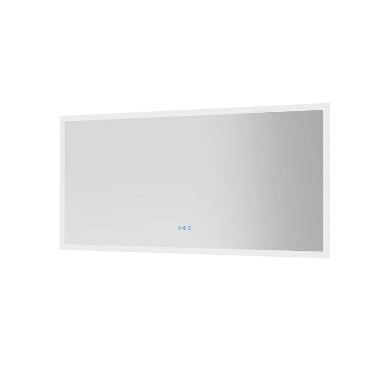Aquabatos Badspiegel 140 x 70 cm Lichtspiegel Badezimmerspiegel Wandspiegel Spiegel mit LED Streifen Dimmbar Spiegelheizung Rechteckig Beleuchtung Aquabatos Badspiegel 140 x 70 cm Lichtspiegel Badezimmerspiegel Wandspiegel Spiegel mit LED Streifen Dimmbar Spiegelheizung Rechteckig Beleuchtung von AQUABATOS