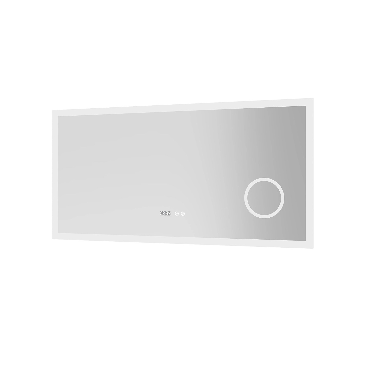Aquabatos Badspiegel mit Beleuchtung LED Wandspiegel 120 x 60 cm Spiegel Schminkspiegel 3-Fach Vergrößerung Kosmetikspiegel mit Digital Uhr Dimmbar Aquabatos Badspiegel mit Beleuchtung LED Wandspiegel 120 x 60 cm Spiegel Schminkspiegel 3-Fach Vergrößerung Kosmetikspiegel mit Digital Uhr Dimmbar von AQUABATOS