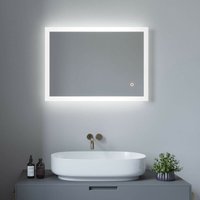 Aquabatos - Badspiegel mit led Beleuchtung Touch Wandspiegel Kaltweißer 6400K Wand-schalter,Dimmspeicher, Badezimmerspiegel IP44 energiesparend 50x70 Aquabatos - Badspiegel mit led Beleuchtung Touch Wandspiegel Kaltweißer 6400K Wand-schalter,Dimmspeicher, Badezimmerspiegel IP44 energiesparend 50x70 von AQUABATOS