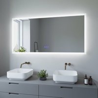 Aquabatos - Großer Badspiegel mit led Beleuchtung 140x70cm echos Typ c Touch Sensor Dimmbar Spiegelheizung Kaltweiß 6400K Warmweiß 3000K Aquabatos - Großer Badspiegel mit led Beleuchtung 140x70cm echos Typ c Touch Sensor Dimmbar Spiegelheizung Kaltweiß 6400K Warmweiß 3000K von AQUABATOS