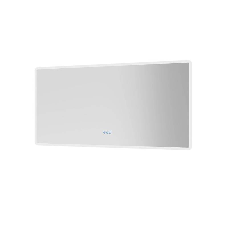 Aquabatos LED Badspiegel mit 3 Lichtfarben 140 x 70 cm Wandspiegel mit Beleuchtung Badezimmerspiegel Beschlagfrei Dimmbar Rechteck Spiegel von AQUABATOS