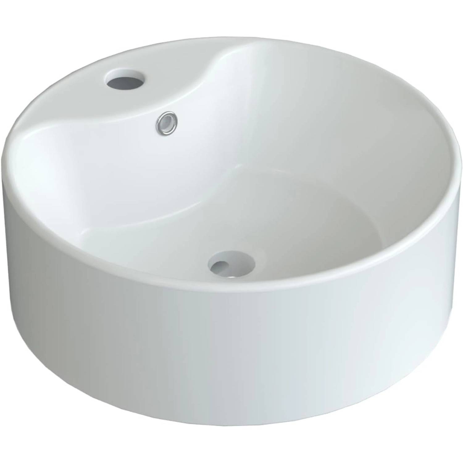 Aquabatos Rundes Aufsatzwaschbecken Handwaschbecken 41 x 15 cm Keramik Aufsatzbecken Bad Waschplatz Waschbecken für Klein Gäste WC Aquabatos Rundes Aufsatzwaschbecken Handwaschbecken 41 x 15 cm Keramik Aufsatzbecken Bad Waschplatz Waschbecken für Klein Gäste WC von AQUABATOS
