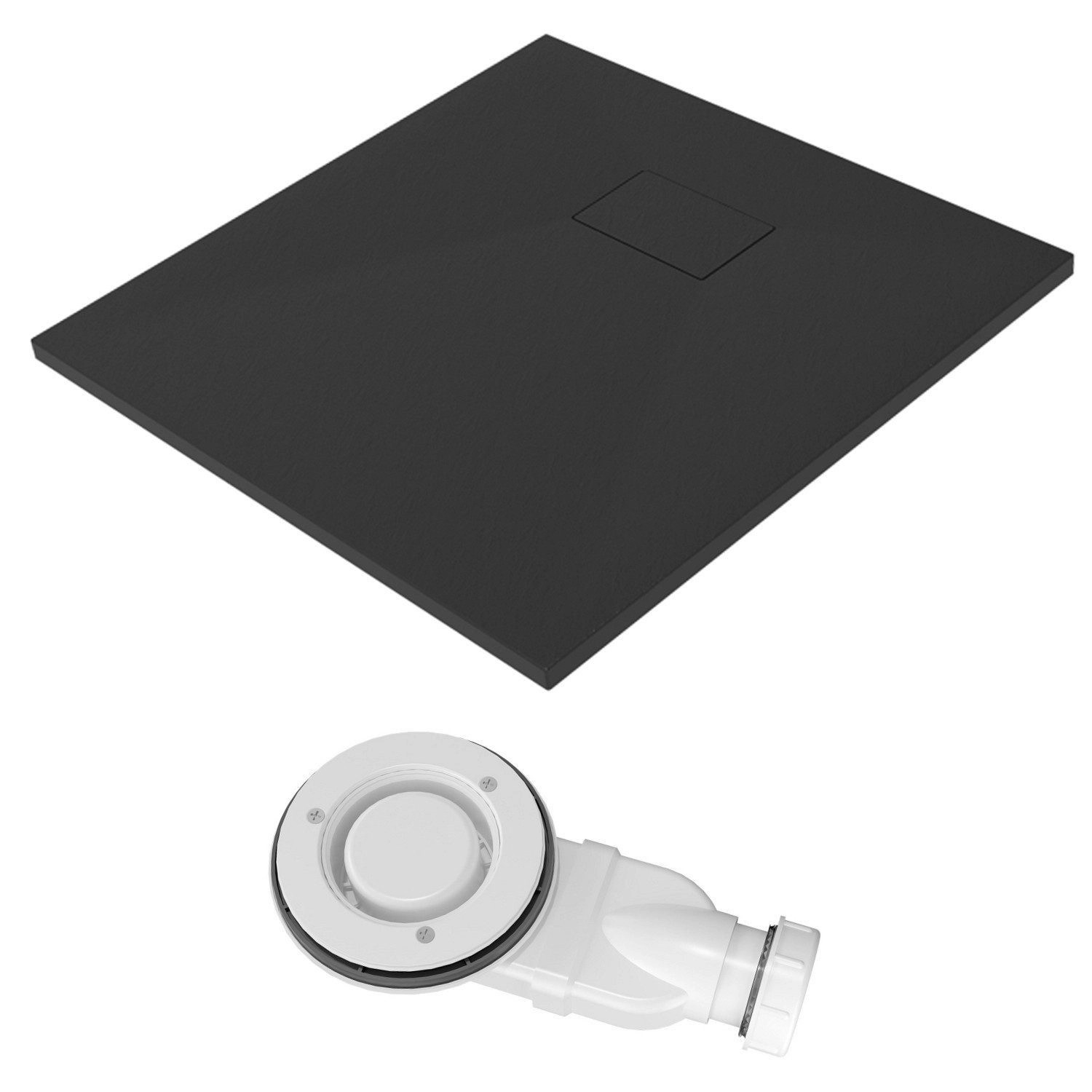 Aquabatos SMC Duschwanne Duschtasse 90 x 90 x 3.2 cm Quadratisch Duschwannen-Set Schwarz Steinoptik mit Ablaufgarnitur Aquabatos SMC Duschwanne Duschtasse 90 x 90 x 3.2 cm Quadratisch Duschwannen-Set Schwarz Steinoptik mit Ablaufgarnitur von AQUABATOS