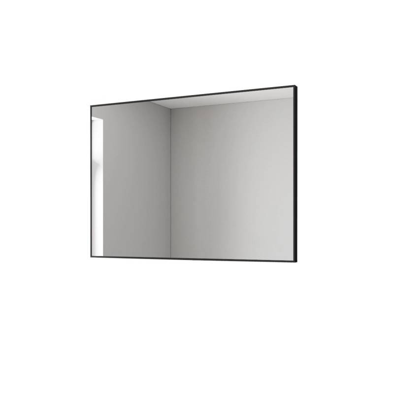 Aquabatos Wandspiegel Badspiegel 50 x 70 cm Rechteckig Spiegel mit Schwarz Alu-Rahmen Hängespiegel Badezimmerspiegel Wand Montage von AQUABATOS