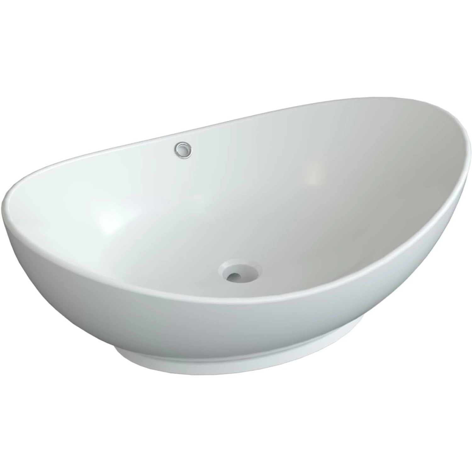 Aquabatos Whonen Aufsatzwaschbecken 60.5 x 39 x 19 cm Waschbecken Oval Design Handwaschbecken Aufsatzbecken aus Keramik mit Überlauf Aquabatos Whonen Aufsatzwaschbecken 60.5 x 39 x 19 cm Waschbecken Oval Design Handwaschbecken Aufsatzbecken aus Keramik mit Überlauf von AQUABATOS