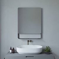 Aquabatos - rechteckiger Badezimmerspiegel Badezimmerspiegel mit Ablage, 8060 cm von AQUABATOS