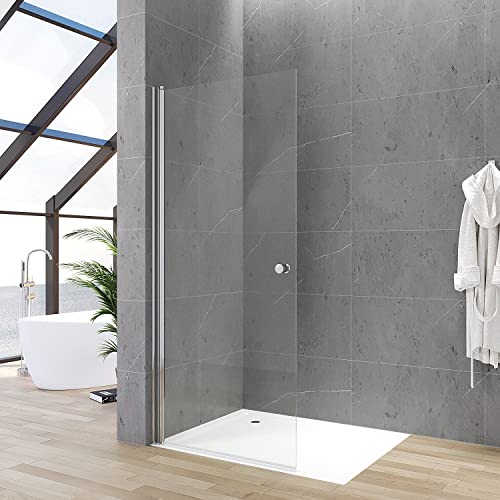 Duschabtrennung Duschwand Glas 75 x 187 cm Walkin Dusche Duschtür rahmenlos Drehtür Schwingtür begehbare Glaswand Echtglas 5 mm klar | ohne Magnetprofil-Set | ohne Duschwanne | ohne Nanobeschichtung Duschabtrennung Duschwand Glas 75 x 187 cm Walkin Dusche Duschtür rahmenlos Drehtür Schwingtür begehbare Glaswand Echtglas 5 mm klar | ohne Magnetprofil-Set | ohne Duschwanne | ohne Nanobeschichtung von AQUABATOS