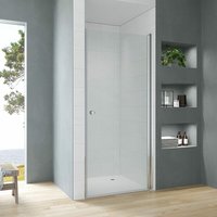 Duschtür Glas in Nische Nischentür rahmenlose Pendeltür Schwingtür Drehtür barrierefreie Dusche innen und außen öffnen Ebenerdige Montage 1. Größe: von AQUABATOS