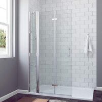 Falttür Duschtür mit Festteil 85 x 195 cm Duschwand Glas Faltbar Duschabtrennung Walk in Dusche 6 mm Echtglas mit Lotus Effekt Easy Clean Falttür Duschtür mit Festteil 85 x 195 cm Duschwand Glas Faltbar Duschabtrennung Walk in Dusche 6 mm Echtglas mit Lotus Effekt Easy Clean von AQUABATOS