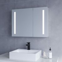 LED Bad Spiegelschrank mit Beleuchtung Spiegel Hängeschrank Badezimmerschrank Badspiegel Beschlagfrei Glasspiegel Aluminiumrahmen Badschrank Kaltweiß LED Bad Spiegelschrank mit Beleuchtung Spiegel Hängeschrank Badezimmerschrank Badspiegel Beschlagfrei Glasspiegel Aluminiumrahmen Badschrank Kaltweiß von AQUABATOS