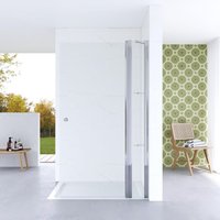 Walk in Dusche 90x187cm Duschabtrennung Duschwand Glas Duschtür mit Festteil und Eckregalen Drehtür Schwingtür 5mm starkes Sicherheitsglas inkl. Walk in Dusche 90x187cm Duschabtrennung Duschwand Glas Duschtür mit Festteil und Eckregalen Drehtür Schwingtür 5mm starkes Sicherheitsglas inkl. von AQUABATOS