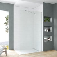 Aquabatos - Walk-in Dusche Duschabtrennung Begehbare Duschwand Glas Bodengleich Glasduschwand Glastrennwand Barrierefrei Sicherheitsglas 8 mm von AQUABATOS