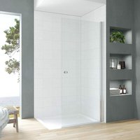 Walk in Dusche Duschwand Glaswand Schwingtür Duschtür Drehtür Glastür 5mm esg Nano Glas Einscheibensicherheitsglas Klarglas 70x187 cm mit von AQUABATOS