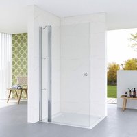 Walk in Duschwand Glas mit Drehtür an Festteil Duschabtrennung Begehbare Dusche Duschtrennwand aus Echtglas klar 5 mm Festteil mit 2 Acryl Eckregalen Walk in Duschwand Glas mit Drehtür an Festteil Duschabtrennung Begehbare Dusche Duschtrennwand aus Echtglas klar 5 mm Festteil mit 2 Acryl Eckregalen von AQUABATOS