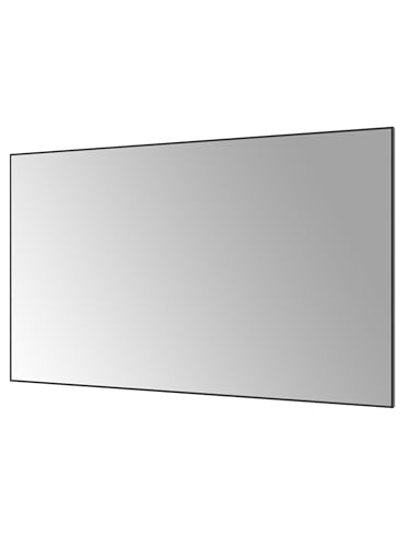 Wandspiegel Schwarz Metall Badezimmer Spiegel Badspiegel Hängespiegel 100 x 60 cm Eckig Wohnzimmerspiegel Aluminiumrahmen Badezimmerspiegel Flurspiegel für Schlafzimmer Industrie Design Black style von AQUABATOS