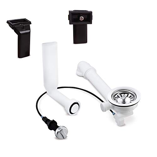 AQUADE Set Siebkorbventil 114mm mit Excenterventil Raumschaffer und 2x Überlauf für Spülbecken, Abfluss Waschbecken AQUADE Set Siebkorbventil 114mm mit Excenterventil Raumschaffer und 2x Überlauf für Spülbecken, Abfluss Waschbecken von AQUADE