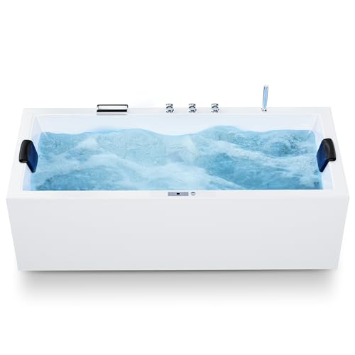 AQUADE Whirlpool Badewanne - Badewanne 180x80 cm - Unikales Whirlpool-Erlebnis nach Ihren Wünschen - Wählen Sie Ihre perfekte Wanne oder Whirlpool -Ihre individuelle Wahl für Wellness zu Hause von AQUADE