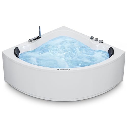AQUADE Whirlpool Badewanne - Eckbadewanne 140x140 cm - Unikales Whirlpool-Erlebnis nach Ihren Wünschen - Wählen Sie Ihre perfekte Wanne oder Whirlpool -Ihre individuelle Wahl für Wellness zu Hause von AQUADE