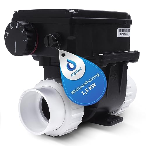 AQUADE Whirlpool-Heizung Durchlauferhitzer CE/TÜV Zertifiziert Leistung 1,5 KW SPA-Thermostat Elektrischer Pool-Warmwasserbereiter Thermostat für Badewannen-Pools von AQUADE