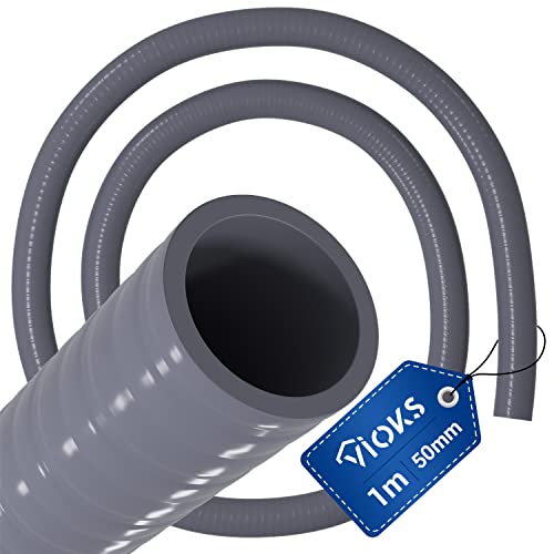 PVC Wasserschlauch 1 Meter Flexpipe 50 mm für Whirlpool-Bau Jacuzzi Pool Schlauch Flex-Pipe Zuschnitt - Laufmeter von AQUADE