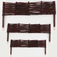1 Beeteinfassung aus Weide 20x50cm I Beetbegrenzung /Weidenzaun zur Beetumrandung Rasenkante von AQUAGART