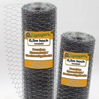 40m Sechseckgeflecht Hühnerzaun Kaninchendraht Hasengitter Hasendraht 50cm von AQUAGART