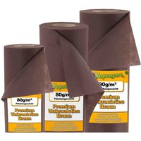 70m² Gartenvlies Unkrautvlies Mulchvlies 80g 1,4m breit braun von AQUAGART