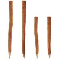 15 Holzpfosten für Staketenzaun 1,5m i Durchmesser 6-9cm i Zaunpfosten aus Haselnuss i Zaun-Pfahl von AQUAGART