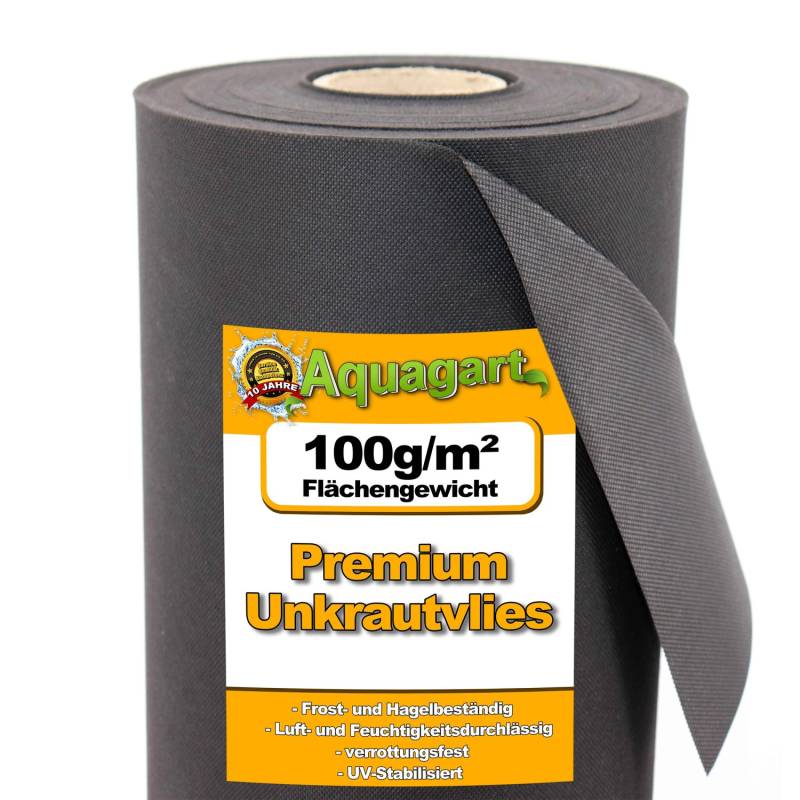 Aquagart 16m² Gartenvlies Unkrautvlies Mulchvlies 100g 1,6m Breit von AQUAGART