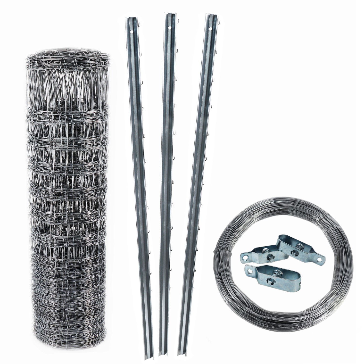 Aquagart 200m Wildzaun Forstzaun Weidezaun Knotengeflecht 130/18/15 Schwer + Pfosten + Spanndraht Aquagart 200m Wildzaun Forstzaun Weidezaun Knotengeflecht 130/18/15 Schwer + Pfosten + Spanndraht von AQUAGART