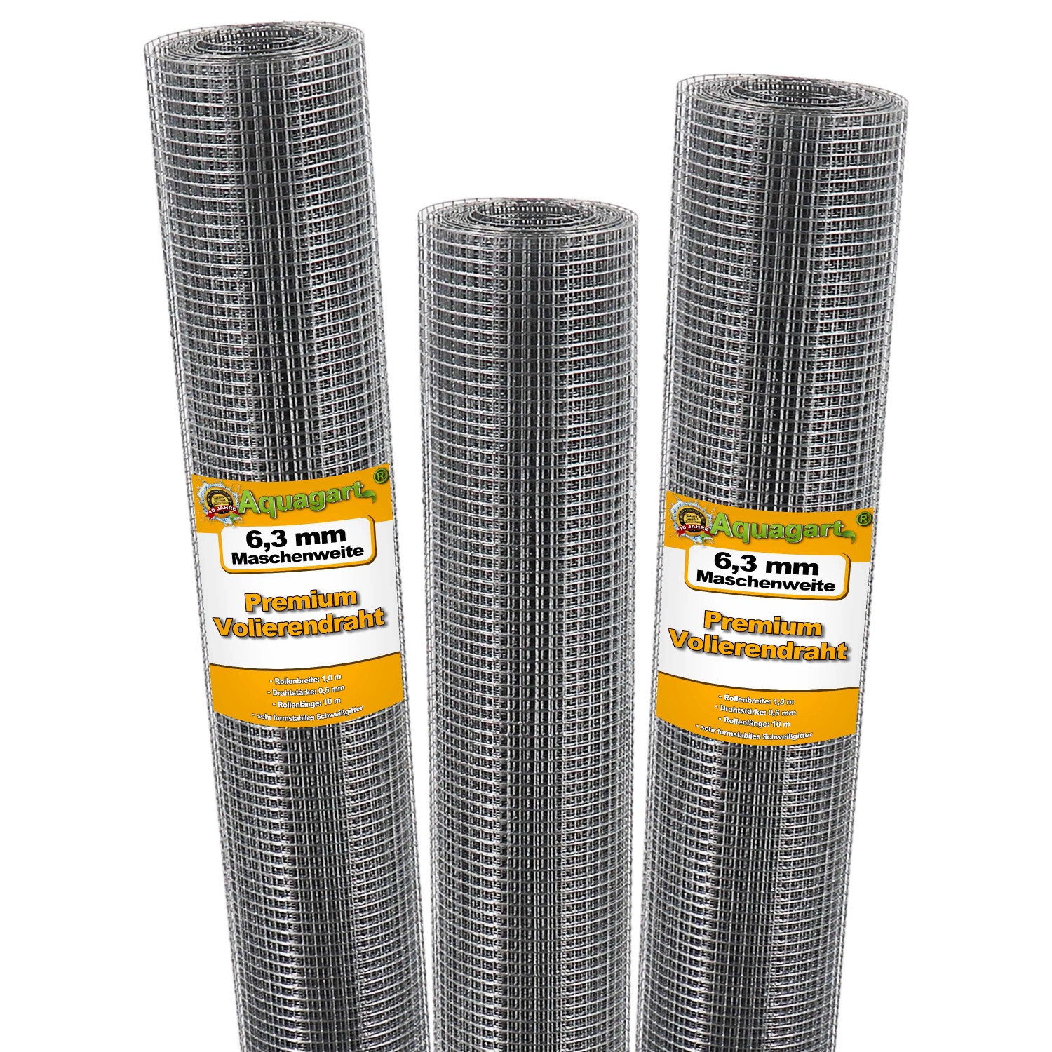 Aquagart 30m x 1m Volierendraht 6,3mm Drahtgitter Schweissgitter Wühlmausgitter Drahtgeflecht Aquagart 30m x 1m Volierendraht 6,3mm Drahtgitter Schweissgitter Wühlmausgitter Drahtgeflecht von AQUAGART