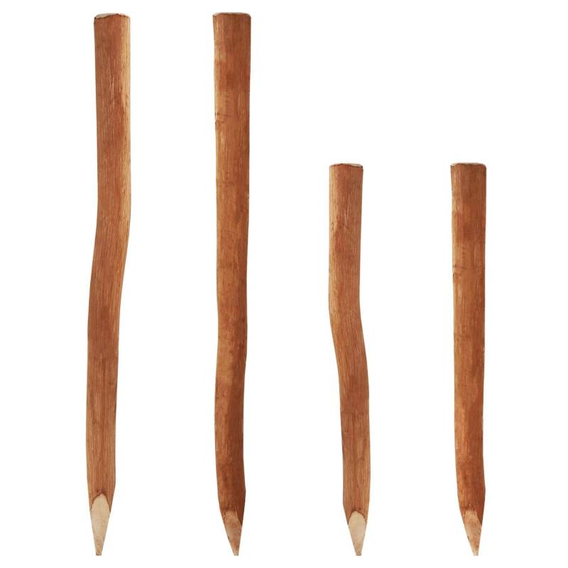 Aquagart 5 Holzpfosten Für Staketenzaun 1,05m I Durchmesser 5-6cm I Zaunpfosten Aus Haselnuss I Zaun-Pfahl von AQUAGART