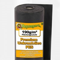 Aquagart - 50m² Unkrautvlies Gartenvlies Mulchvlies Bodengewebe 190g 1m breit pes von AQUAGART