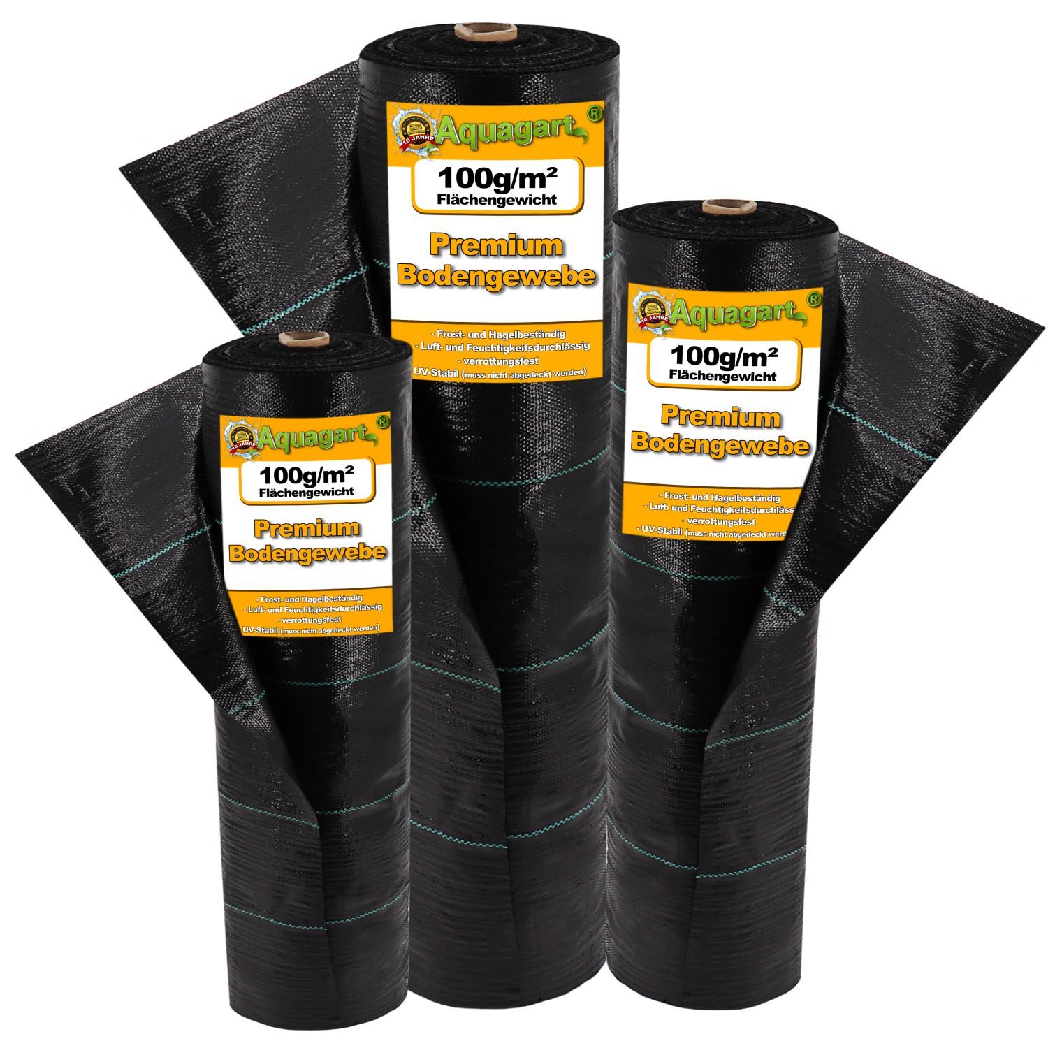 Aquagart 88m² Bodengewebe Unkrautfolie Mulchfolie 100g 2m Breit Schwarz Aquagart 88m² Bodengewebe Unkrautfolie Mulchfolie 100g 2m Breit Schwarz von AQUAGART