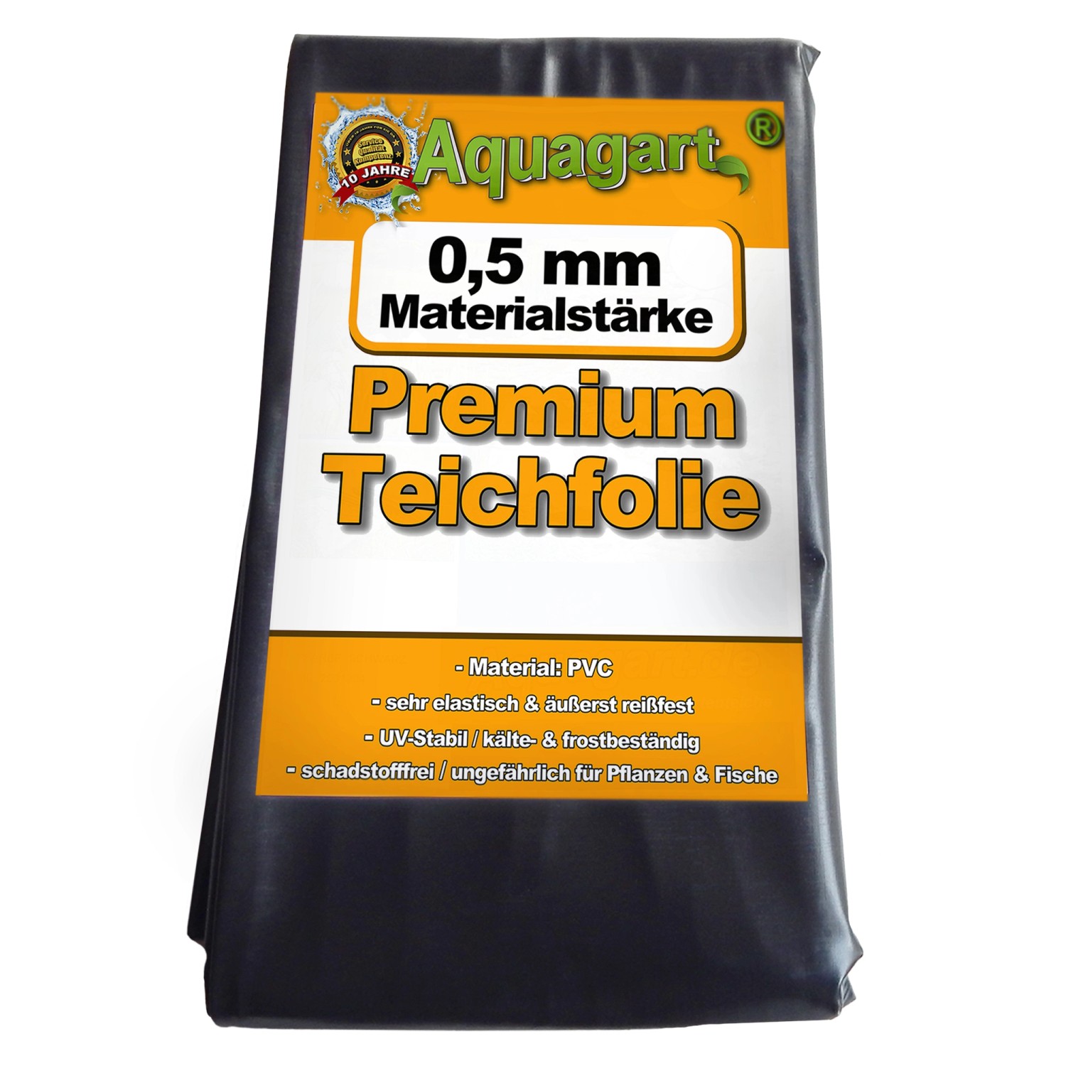 Aquagart Teichfolie PVC 13m x 4m 0,5mm Schwarz Folie für den Gartenteich Aquagart Teichfolie PVC 13m x 4m 0,5mm Schwarz Folie für den Gartenteich von AQUAGART
