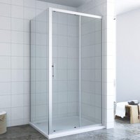 140x75 cm Eckdusche Duschkabine Eckeinstieg Schiebetür mit Seitenwand Einscheiben-Sicherheitsglas Nischenschiebetür Höhe: 185 cm 140x75 cm Eckdusche Duschkabine Eckeinstieg Schiebetür mit Seitenwand Einscheiben-Sicherheitsglas Nischenschiebetür Höhe: 185 cm von AQUALAVOS