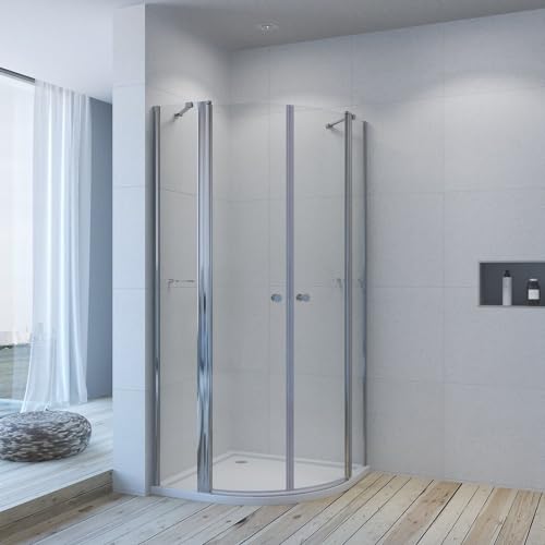 AQUALAVOS Duschkabine Runddusche Viertelkreis Dusche 90x90x195cm Radius 55cm aus 5 mm Sicherheitsglas mit Nano Beschichtung Duschablage AQUALAVOS Duschkabine Runddusche Viertelkreis Dusche 90x90x195cm Radius 55cm aus 5 mm Sicherheitsglas mit Nano Beschichtung Duschablage von AQUALAVOS