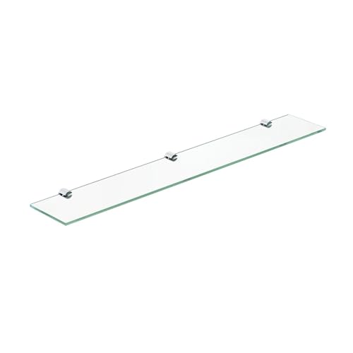 AQUALAVOS Glasablage Bad Glasregal Wand Wandablage Wandregal Badablage Glas Badezimmer 70 cm Badezimmer Regal Glas Klarglas 6 mm ESG Sicherheitsglas Badezimmerablagen von AQUALAVOS