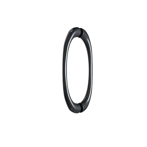 AQUALAVOS Griff Glasschiebetür schwarz matt beidseitig Zinklegierung von AQUALAVOS